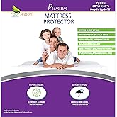 Queen Size Waterproof Mattress Protector - Fitted Sheet Mattress Cover with Deep Pockets - Hypoallergenic, Breathable, Water