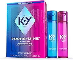 K-Y Yours + Mine Couples Personal Lube, Two Personal Lubricants, Water Based Lube for Women & Glycerin-Based Lube for Men, 2 