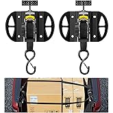 2PCS Retractable Ratchet Straps,Compatible with 2015-2025 Ford F150 Auto Retract Securing Strap,Integral Retractable Tie Down Straps for F250/F350/F450/F550,Retractable Truck Bed Ratchet Straps