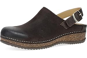 Dansko Women's Merrin Sling-Back Mule Clog-Dual Density Cork/EVA Midsole and Lightweight Rubber Outsole Provide a Comfortable Ride on Patented Stapled Construction