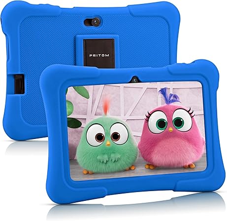 Pritom Kindertablet 7 Inch Quad Core Android 10 16 Gb Rom Wifi Handleiding Games Kindersoftware Vooraf Geinstalleerd Met Tablettas Voor Kinderen Ouders Blauw Amazon Nl