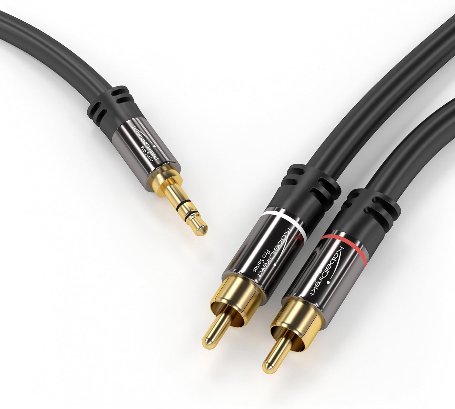 KabelDirekt 3 5mm 2 Cinch Y Kabel 1 5 m 3 5mm 2 RCA Klinke auf