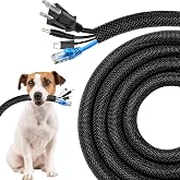 Secbolt Cord Protectors from Pets No Chew, 25FT - 1/2 Inch, Black | Durable Cord Covers for Pets, Bite-Resistant Wire Protector for Cats, Dogs, Rabbits