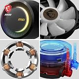 MSI MAG E240 AIO CPU Cooler ARGB Dual-Chamber Pump 120mm Fans view 4