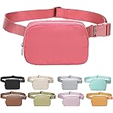 Fanny Belt Bag Waist Pack Crossbody Bags Bum Bag for Running Hiking Travel Workout Adjustable Strap for Women-Watermelon red