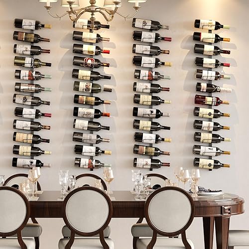 Sonyabecca Wall Wine Rack for 12 Wine Bottles, DIY Detachable Wine