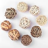 RABBITP 9 Pcs Rabbit Chew Toys for Treat and TeethNatural Grass Willow Balls for Bunny, Rabbit, Hamster, Guinea Pig Pet Suppl