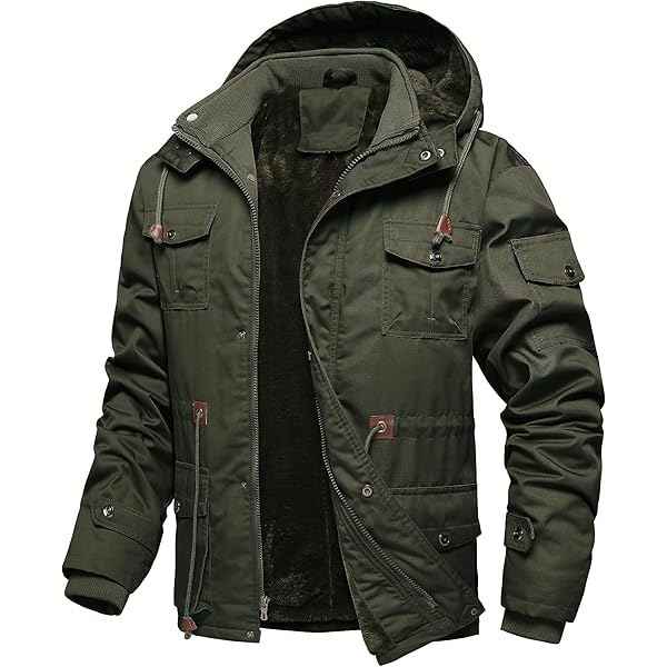 ジャケット・アウター PHENOMENON HOOD MILITARY JKT CHEXPEL Men's Winter Jackets with Removable Hood Fleece Lined