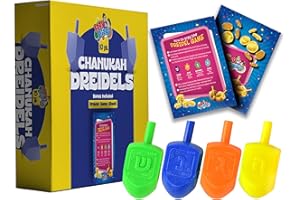 IZZY 'N' DIZZY Hanukkah Dreidels - Multi Color Plastic Dreidel - 10 Pack Medium