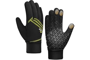 AOTOW Winter Warm Kids Cycling Gloves - Cold Weather Touchscreen Glove for Childrens Riding Bike and Football Grip Anti-Slip Outdoor Ski Sports Gloves for Boys Girls 4-12 Year Old