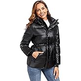 Avilego Duck Down Puffer Jacket with Hood Women Puffer Parka Coat Drawstring Waist Winter Coat Trendy Jacket 2024