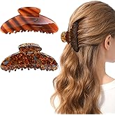 4.1 Inches Large Claw Clips for Women Acetate Claw Clip Set Big Tortoise Shell Claw for Thick Hair Premium Durable Non-Slip Strong Claw Clips