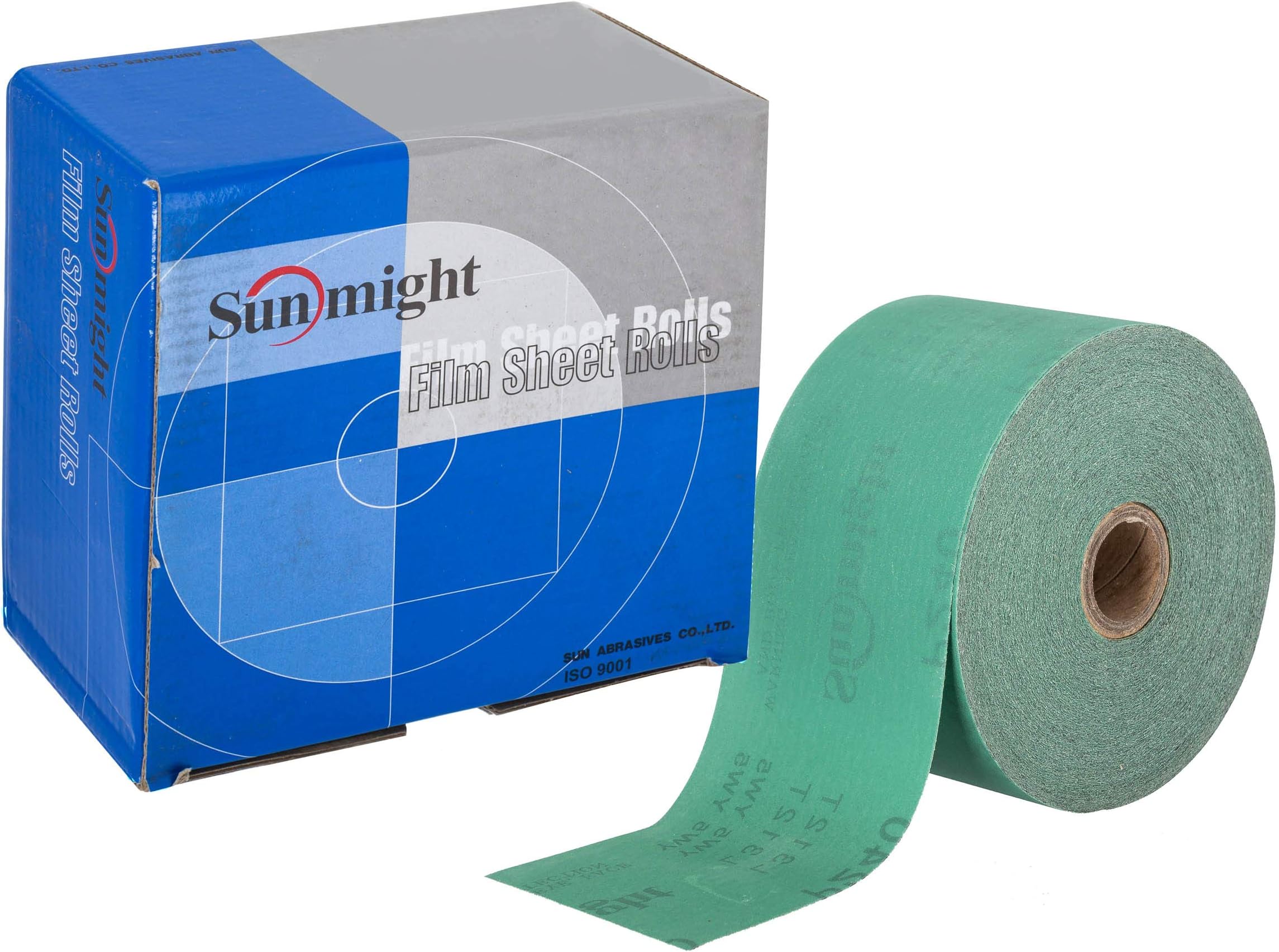 Sunmight Film 120 Grit Sandpaper Roll 2-3/4" x 45 Yards – PSA Longboard Sandpaper – Adhesive Backed for Auto Body, Wood, Metal, Marine & Aerospace – Durable Polyester Backing for Smooth, Even Sanding