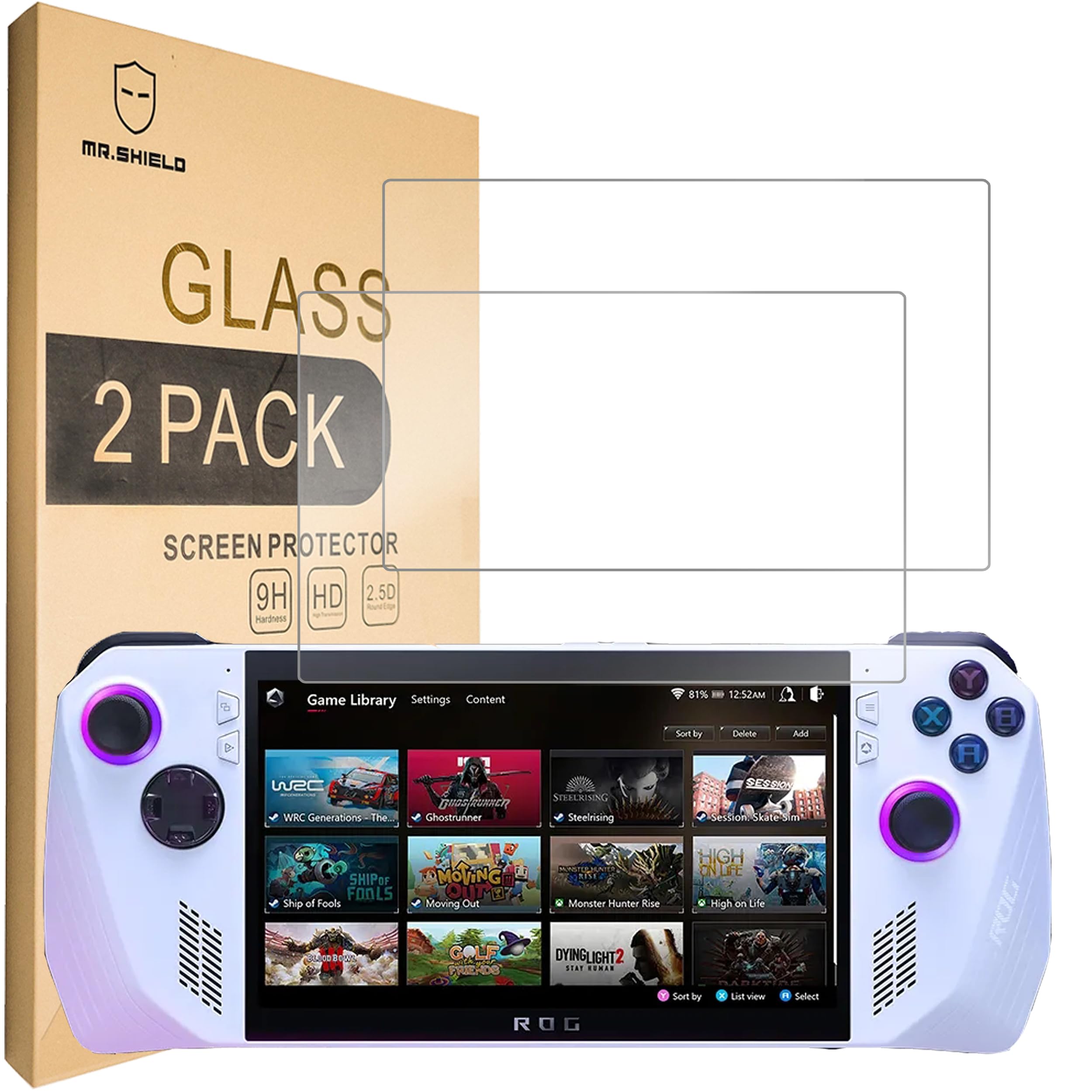 Photo 1 of ***Factory seal***
Mr.Shield Screen Protector compatible with ASUS Rog Ally [Upgrade Maximum Cover Screen Version] [Tempered Glass] [2-PACK] [Japan Glass with 9H Hardness]