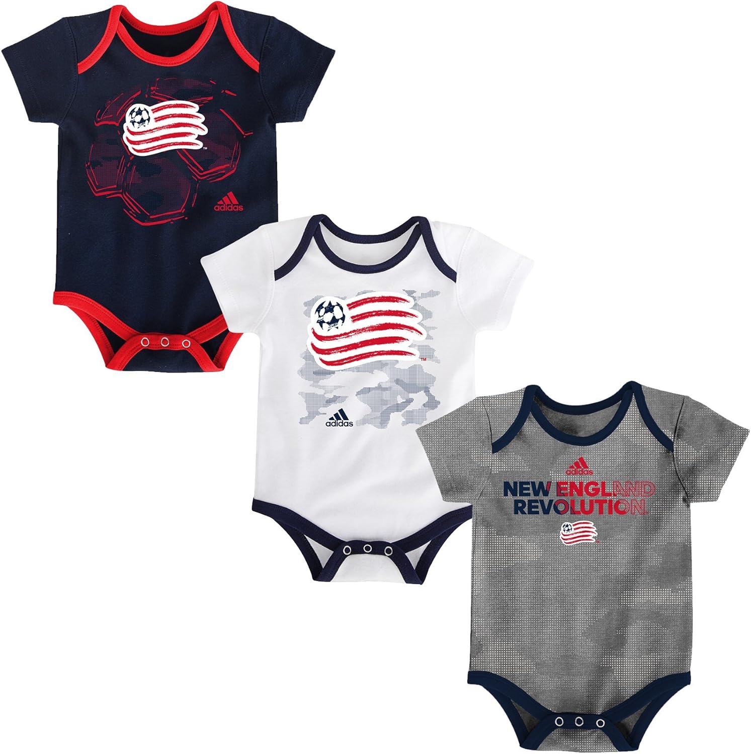 MLS Newborn & Infant "Hat Trick" 3 Piece Bodysuit Set: Clothing