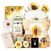 Yolidas Sending Sunshine Gift for Women, Sunflower Gift Set for Mom, Care Package, Birthday Gifts Box,Thinking of You Gifts for Women, Friend, Sister, Mom with Inspirational Blanket