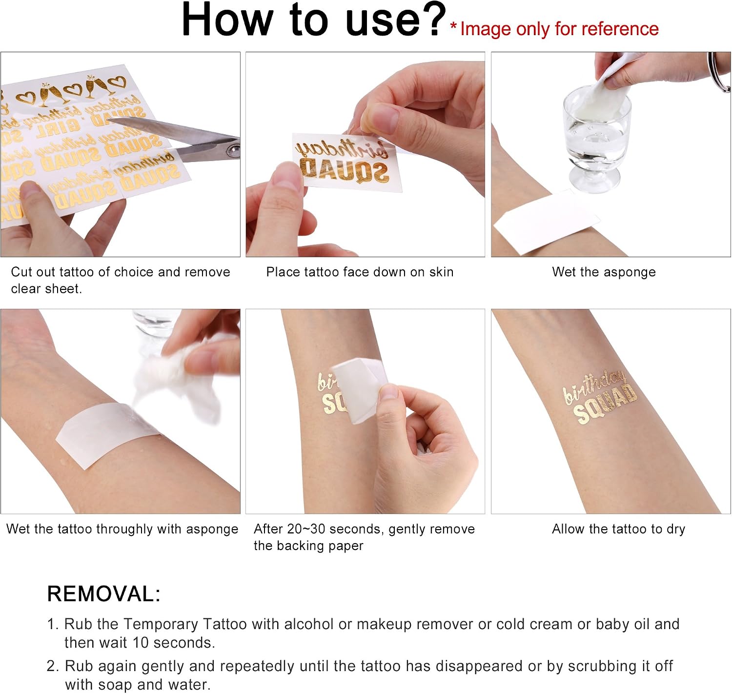 Konsait Temporary Tattoos for Adult Men Women Kids(18 Sheets) - Image 5
