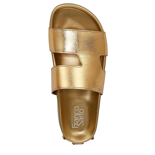 FRANCO SARTO WOMENS BRITT SLIDE SANDAL GOLD 8 M