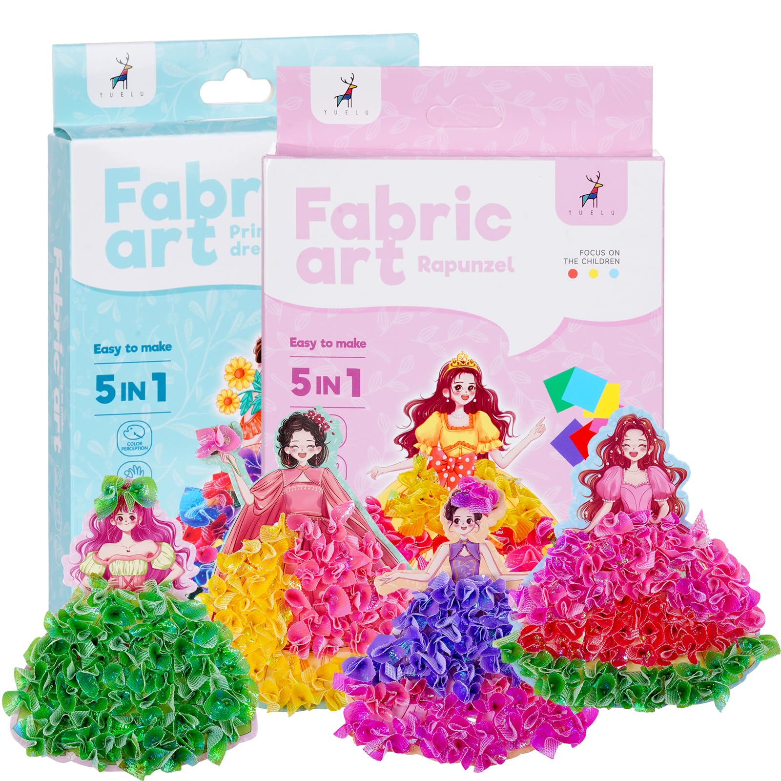 Qwrqwr Poke in Art Kits Princess Fashion Dress Design Drawing and Craft DIY Set for Girls Birthday Gifts Mess-Free Creative Activity