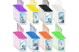 40 Pack Universal Waterproof Phone Pouch Multicolor Waterproof Case Dry Bag with Phone Lanyard Waterproof Phone Holder Phone 