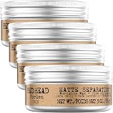 TIGI Bed Head Hair Wax for Men, Matte Separation 4-Pack &ndash; Workable Strong Hold, Anti-Humidity, Travel-Friendly Hair Products for Men, 3 Oz Ea