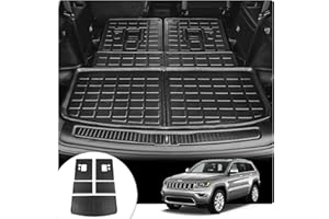 Maszupir Cargo Mat Compatible with 2021-2024 Grand Cherokee L Cargo Liner TPE All Weather Back Seat Cover Protector 2023 Grand Cherokee L Accessories (Fit Grand Cherokee L,Trunk Mat+Backrest Mats)