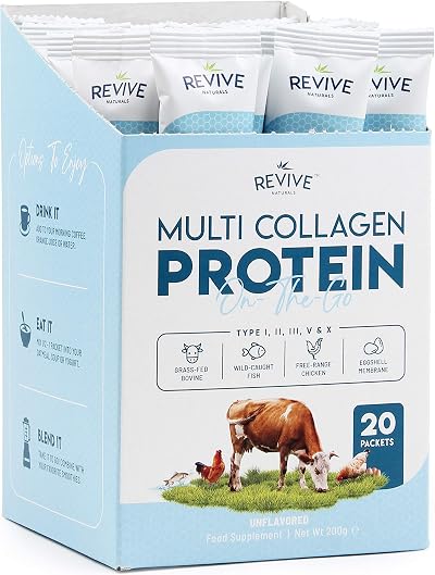 Revive Naturals Multi Collagen Protein Powder Packets 20 x 10g