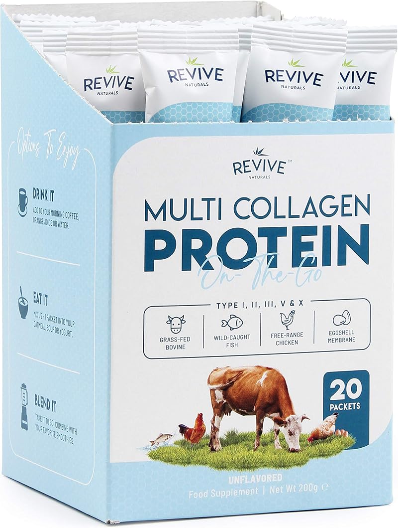 Revive Naturals Multi Collagen Protein Powder Packets 20 x 10g