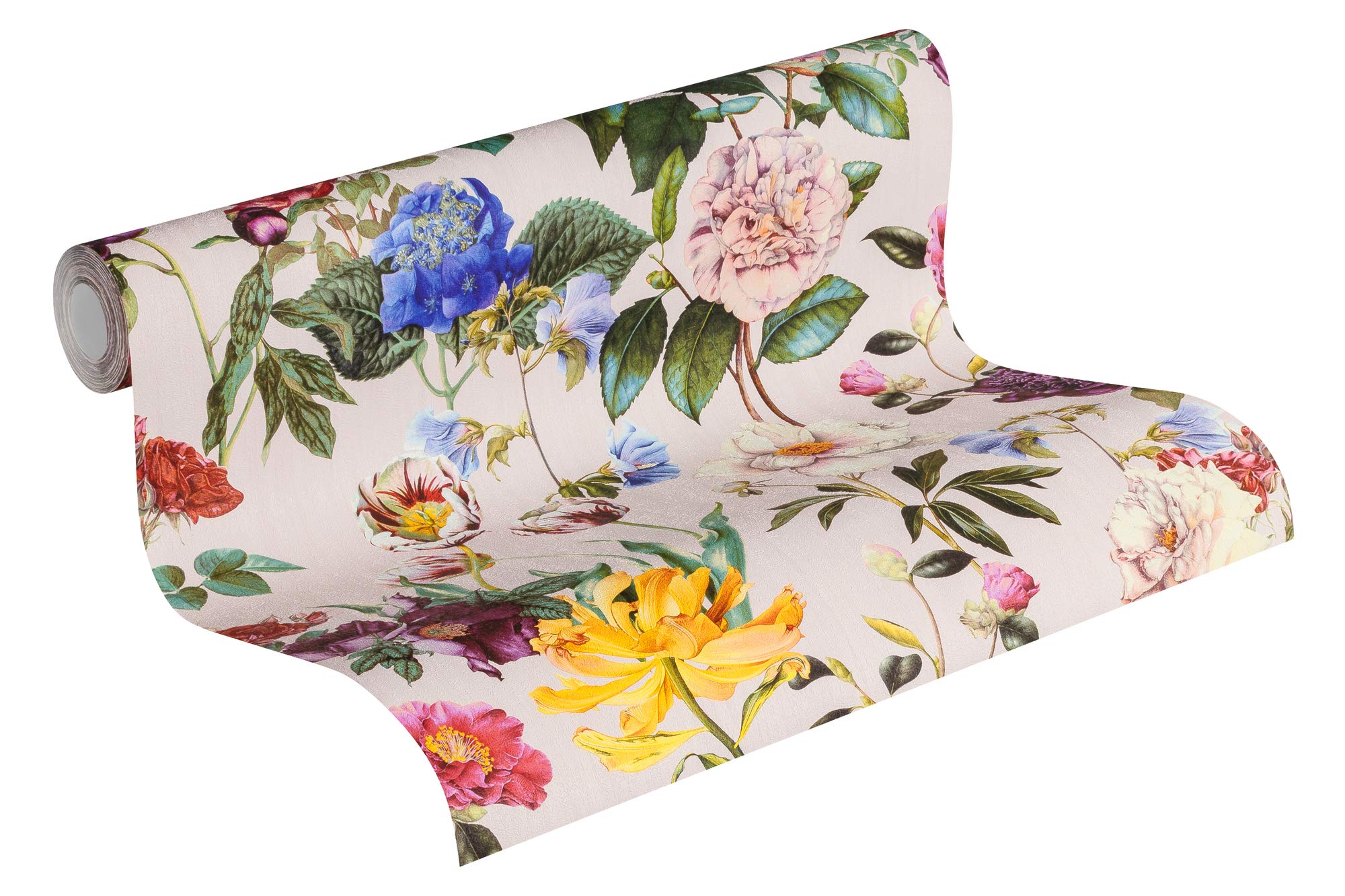 A.S. Création Jette Non-Woven Wallpaper with Flowers Floral 10.05 m x 0.53 m Multicolored Green Pink Yellow red 373363 37336-3
