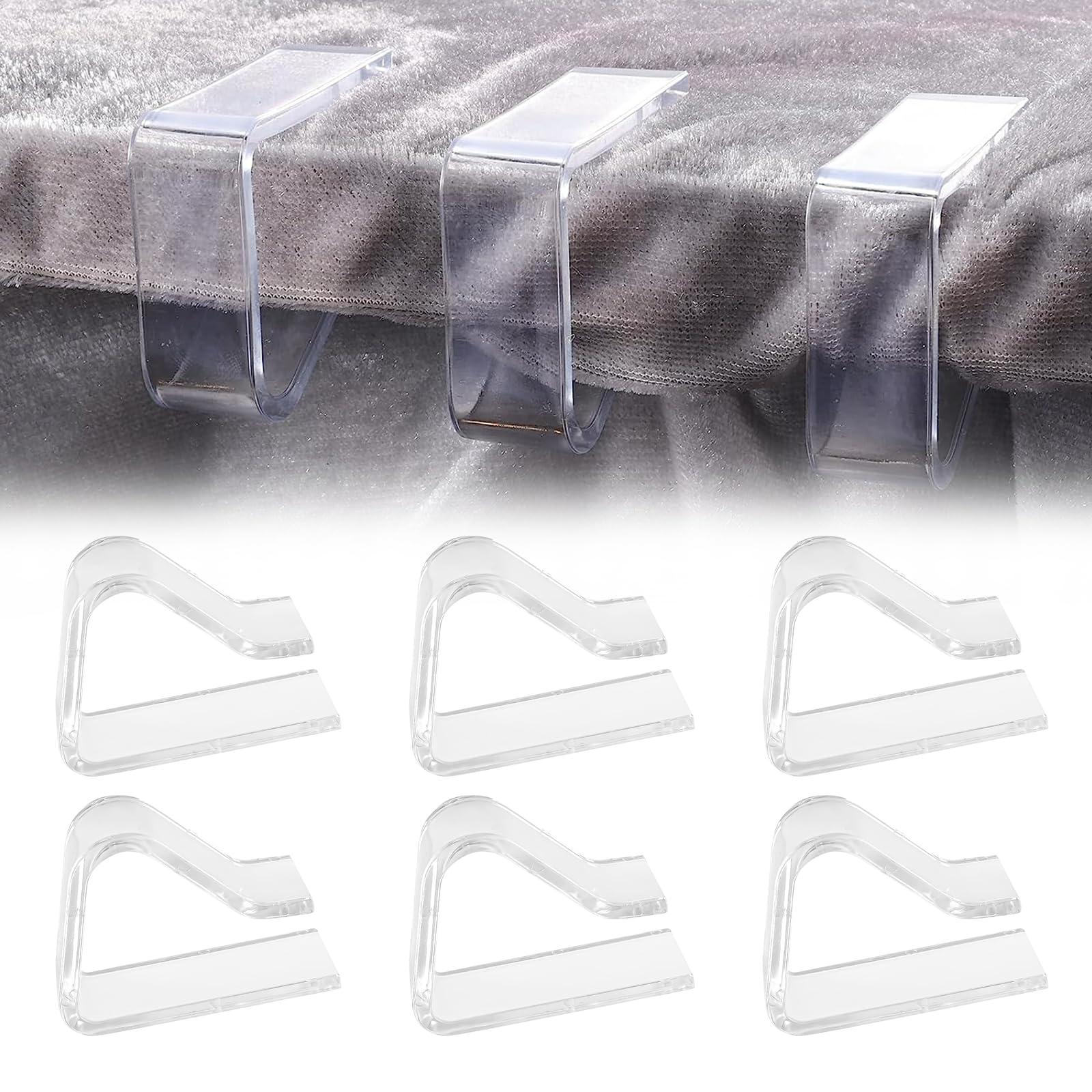 KARELLS Outdoor Tablecloth Clip, Table Cloth Clip, Thick Table Cloth Clip, 6 Pieces Garden Table Cloth, White Tablecloth Clip, Table Cloth Clip, Outdoor Table Cloth Clip,