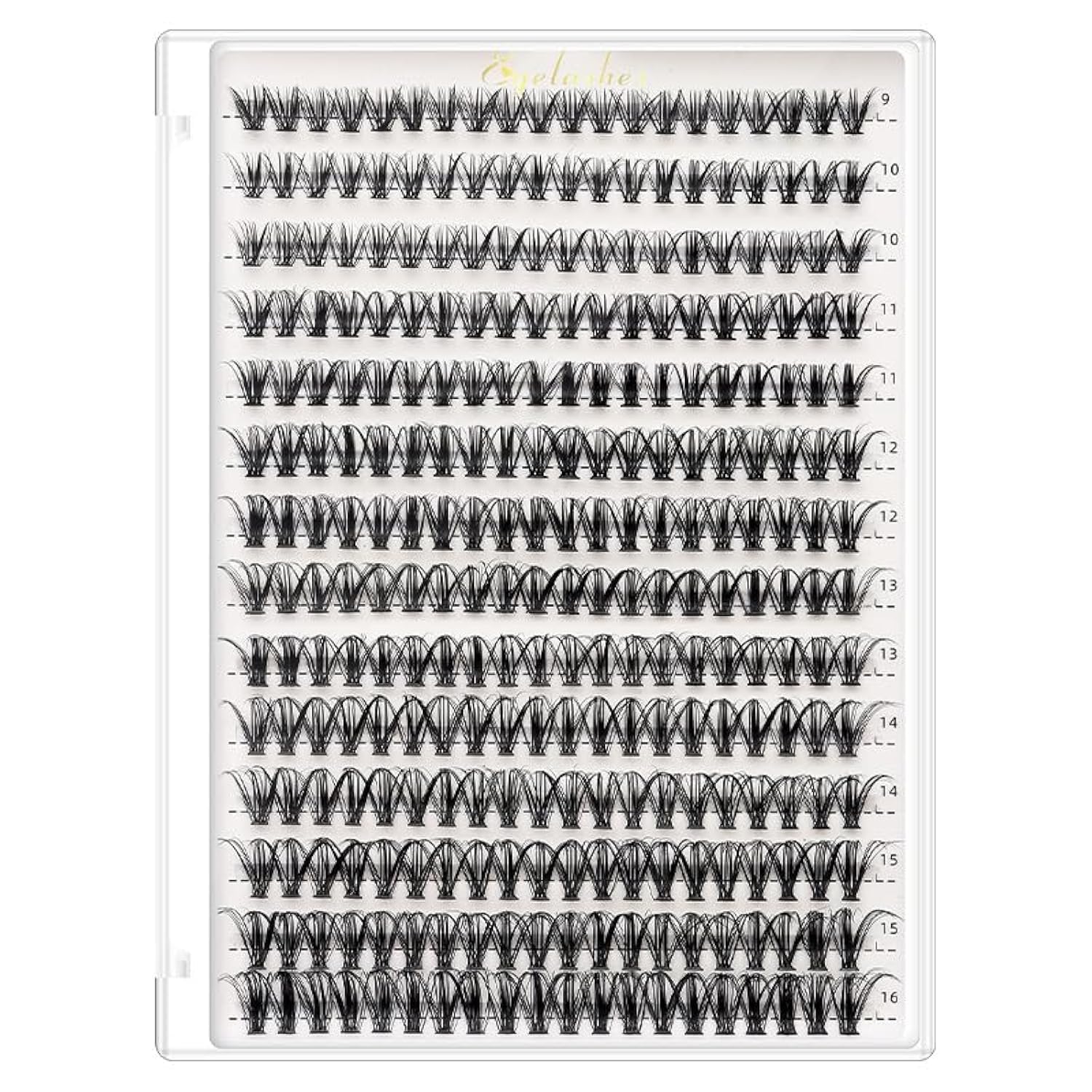 Bransfy False Eyelashes Clusters 280pcs DIY Eyelash Extension D Curl Long Individual Lashes Mixed Faux Mink Lash Clusters Extensions(30D-0.07D 9-16mm) — image 1
