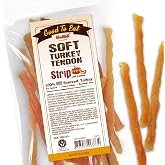 Gootoe Soft Turkey Tendon for Dogs, Soft Tendon Strips with Pumpkin, 3oz | USA-Sourced Turkey Tendons with All-Natural, Grain-Free Quality and a Low-Fat Profile for Satisfying Dog Treats