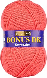 Sirdar Hayfield Bonus DK Double Knitting Yarn Bright Coral 100g 578