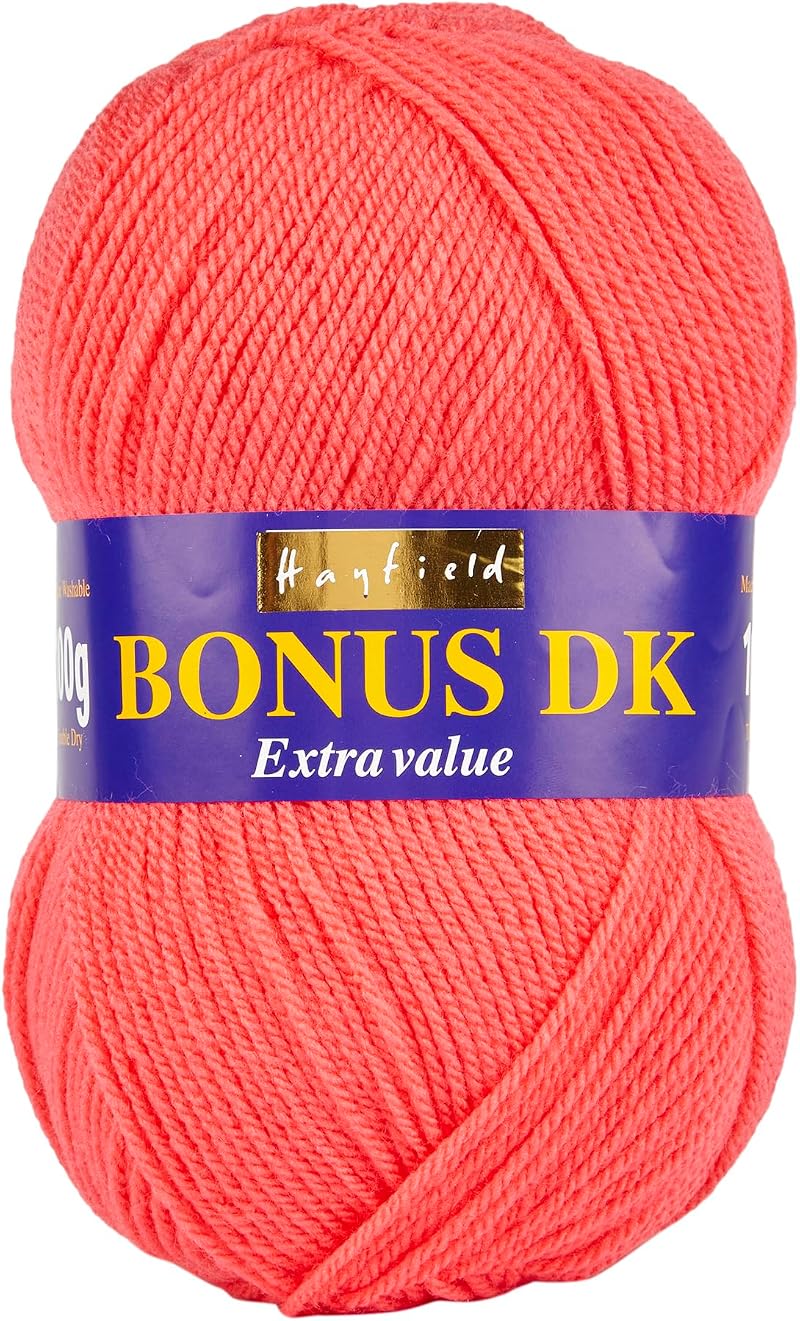 Sirdar Hayfield Bonus DK Double Knitting Yarn Bright Coral 100g 578