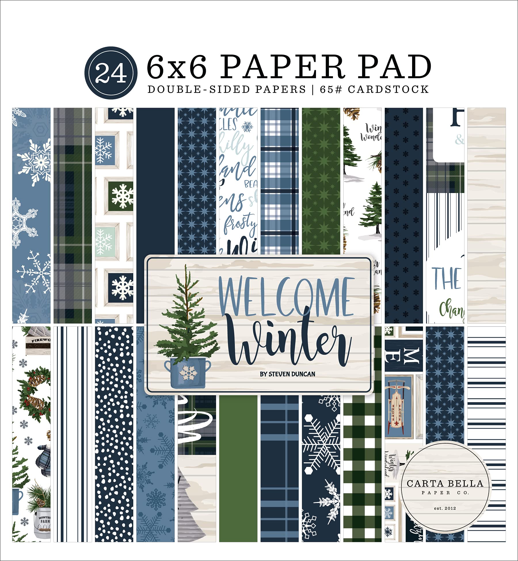 Carta Bella Double-Sided Paper Pad 6"X6" 24/Pkg-Welcome Winter -WW142023