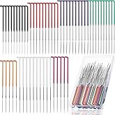 Croblissful 60 Pcs Needle Felting Needles 7 Color 7 Size Twisted Cone Metal | Triangular Tips, Wool Felting Projects Assortment Supplies for Beginners, Coded Handles for Sorting, Storage Case