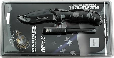 United States Marine Corp USMC Schwarz Gummibeschichtete Nylonfaser Griff Outdoormesser