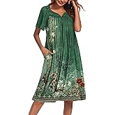 Ekouaer Women's House Dress with Pockets