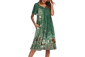 Ekouaer Women's House Dress with Pockets