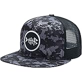 BASSDASH Flat Brim Trucker Cap Adjustable Snapback Hat Mesh Back for Men Women