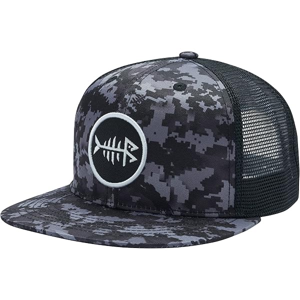 Amazon.com: DECKY Camo Flat Bill Trucker, Black/Night  display picture 2