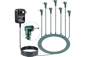 Dreyoo Christmas Ornaments Power Cord with 7 Plug, Compatible with Christmas Ornaments Interactive Ornaments, 5V 10.5W Power Cord Adapter Suitable for 2.5 mm Diameter Power Interface