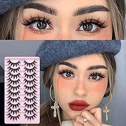 False Eyelashes 10 Pairs Manga Lashes Japanese