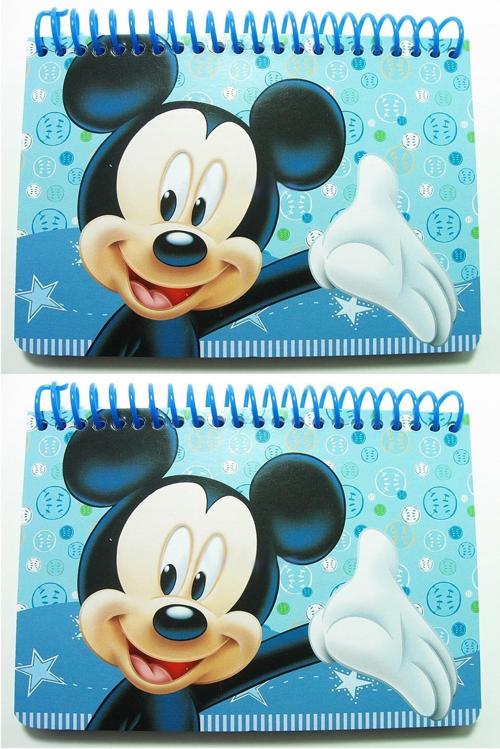 Disney Mickey Mouse ( Set of 2 ) Spiral Autograph Book - Light Blue ( 5x4) Inch, Journals & Notebooks, Park and Theme