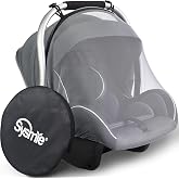 Sysmie Mosquito Net for Baby Car Seats &ndash; Infant Car Seat Insect Mesh Net with Zipper - Universal Fit, Premium Quality: Machine Washable - Gray