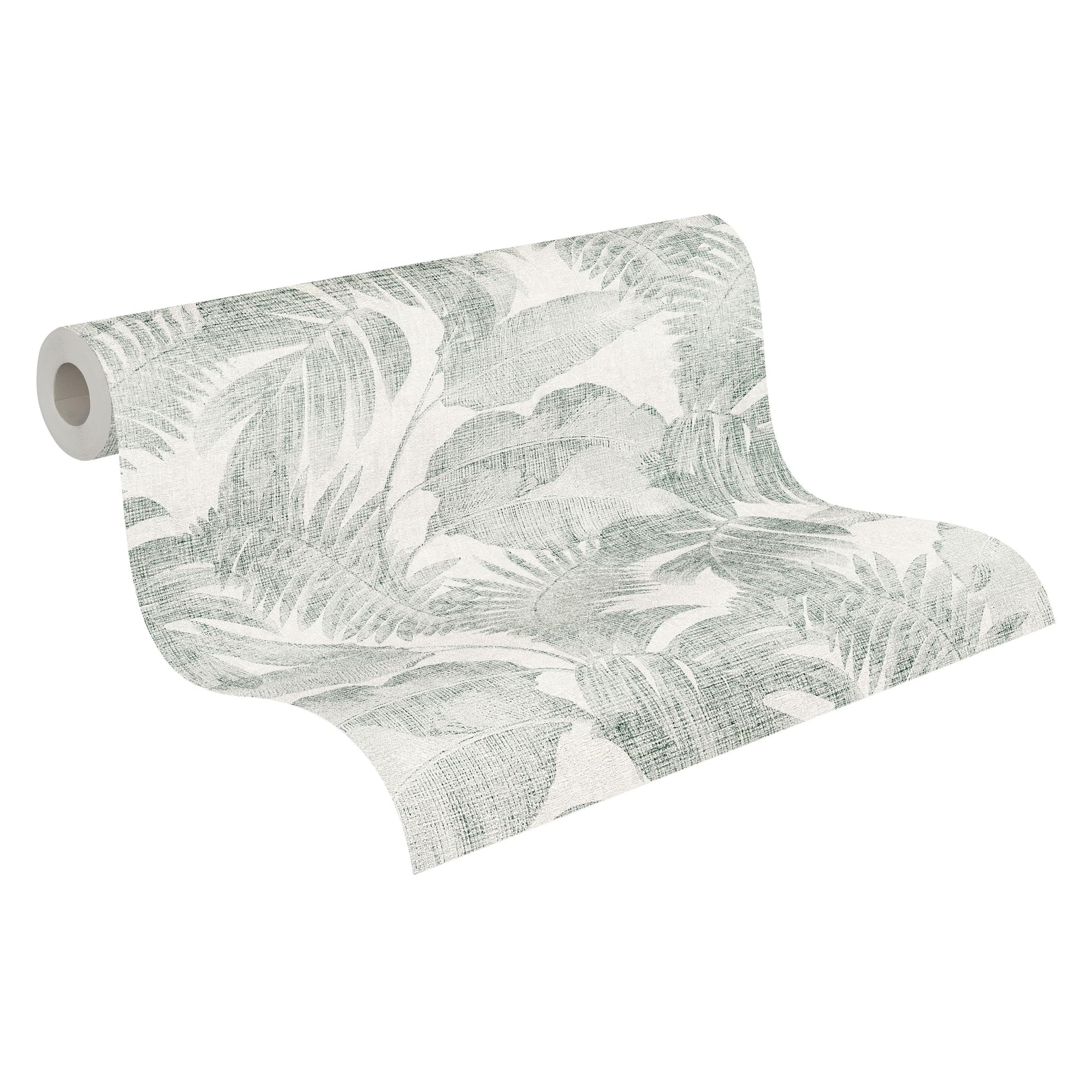 Livingwalls Jungle Wallpaper Cosy & Relax New Walls A.S. Création Non-Woven Wallpaper 10.05 m x 0.53 m Green Creme Beige Made in Germany 373964 37396-4