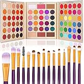 UCANBE Makeup Eyeshadow Palette + 15Pcs Brush Set, Pigmented 86 Colors Make Up Pallet with Brushes, Matte Shimmer Glitter Palettes Valentine's Day Gift, Eye Shadow Highlighter Contour Blush Beauty Kit