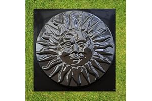 BETONEX Moon Sun Garden Stone Stepping Mold Pathmaker Mold Concrete - Sun Stepping Stone Precast Concrete Pavers