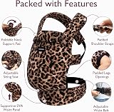 Momcozy Baby Carrier 3-24M Cotton Leopard Ergonomic 64-127cm Waist view 4