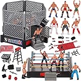 ToyVelt WWE Ring Playset with 32-Piece Wrestling